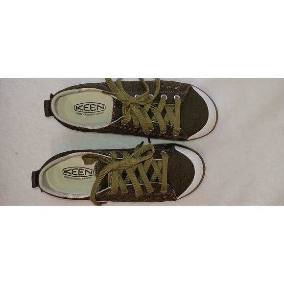 Keen Elsa II Quilted Lace Up Olive Green Sneakers Low Top Shoes Womens Size 5.5 - Picture 5 of 8